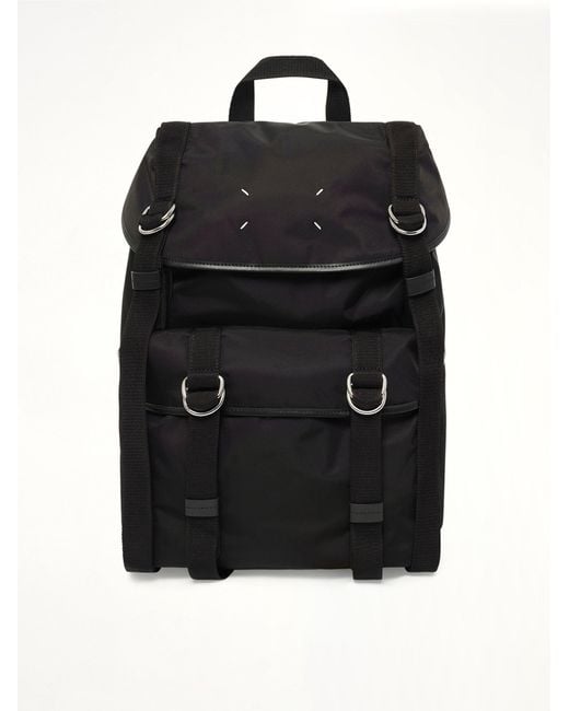 Maison Margiela Black High Tech Medium Backpack for men