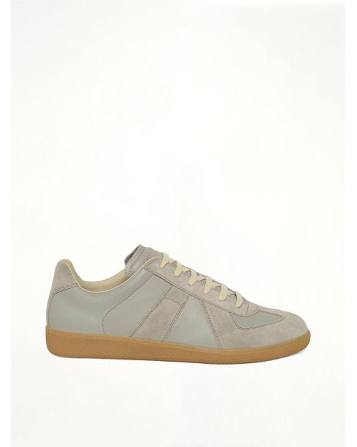 Maison Margiela Gray Replica Leather Sneaker for men