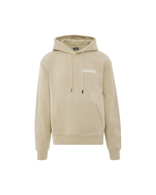 Jacquemus Logo Hoodie In Light Beige in Natural | Lyst
