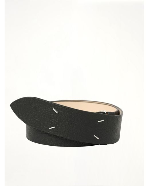 Maison Margiela Black Four Stiches Belt 45 for men