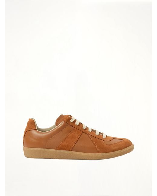 Maison Margiela Brown Replica Sneakers, 100% Calf Leather
