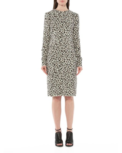 Givenchy White Leopard Jacq Midi Dress, Size: Small