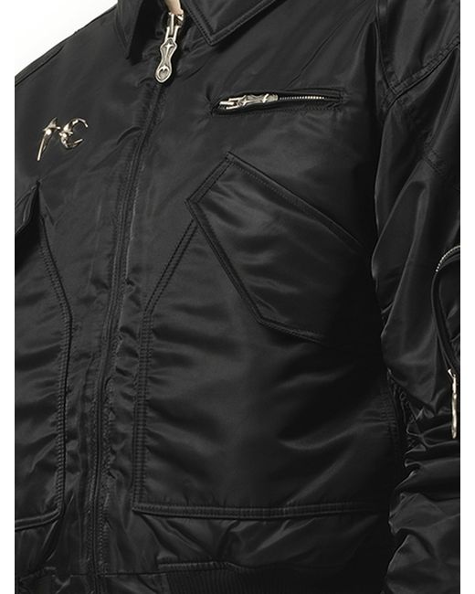 THUG CLUB Black A Wingless Bird Bomber Jacket, 100% Nylon for men