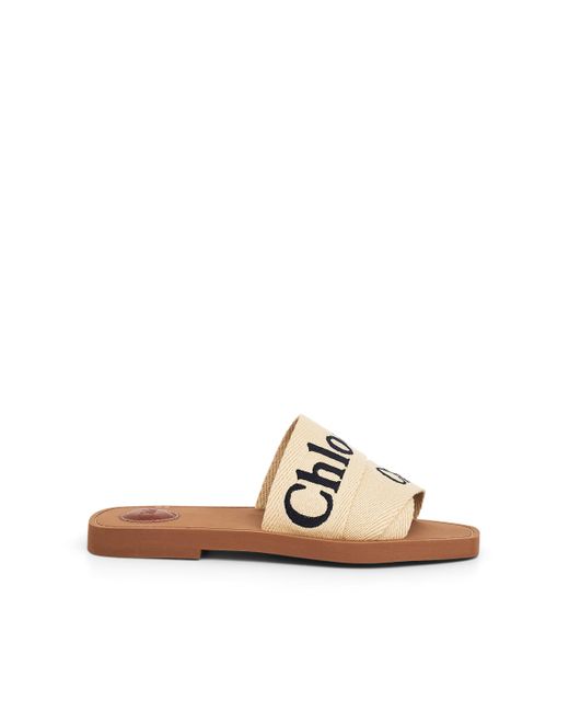 Chloé Brown Sabot Woody Flat Sandals, , 100% Leather