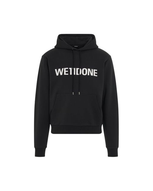 we11done Black 'Basic Logo Fitted Hoodie, Long Sleeves, , 100% Cotton, Size: Small for men