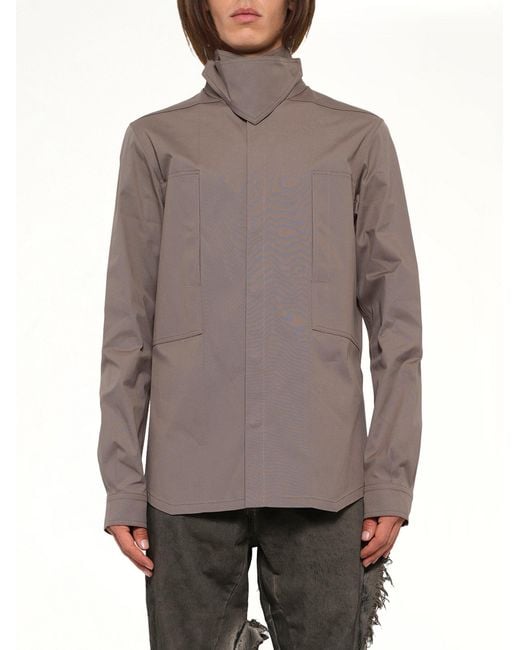 Rick Owens Gray Tower Outershirt for men