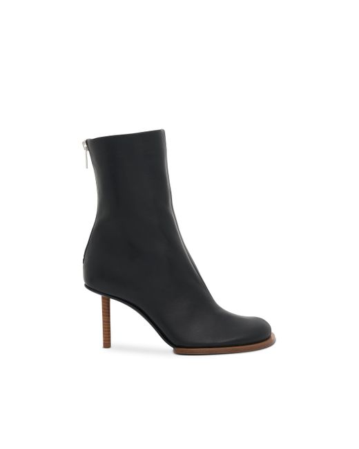 Jacquemus Black Les Bottines Rond Carre Leather Ankle Boot