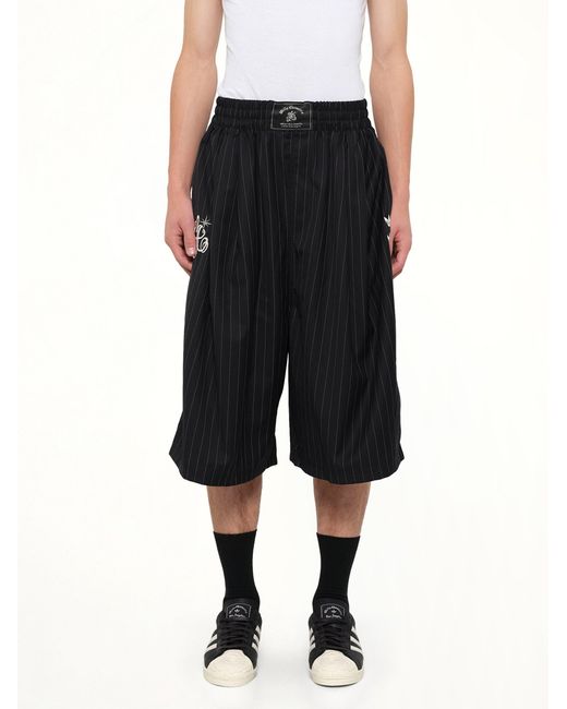 Willy Chavarria Black Adidas X Chavarria Pinstripe Short for men