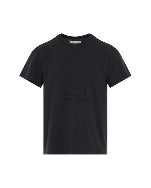 Maison Margiela Black Numeric Logo T-Shirt, , 100% Cotton, Size: Large for men