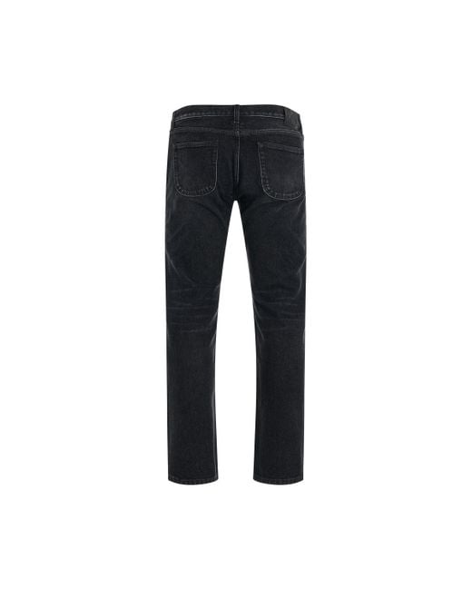 Off-White c/o Virgil Abloh Black Off- Arrow Tab Tapered Vintage Jeans, , 100% Cotton for men