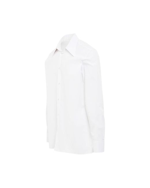 Maison Margiela White Classic Long Sleeve Shirt, , 100% Cotton for men