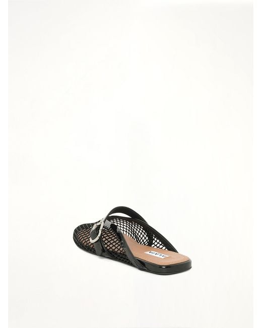 Alaïa Black Fishnet Flat Mules
