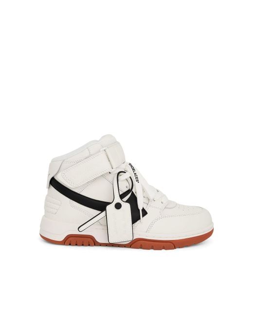 Off-White c/o Virgil Abloh White Off- Out Of Office Mid Top Leather Sneakers, /, 100% Rubber