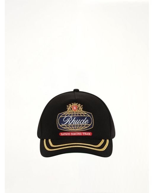 Rhude Black Safari Crest Hat for men