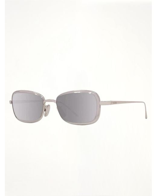 Loewe White Lw40159U Metal Sunglasses