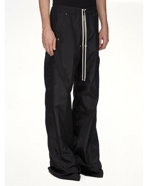 Rick Owens Black Strapped Wide Bela Pants for men