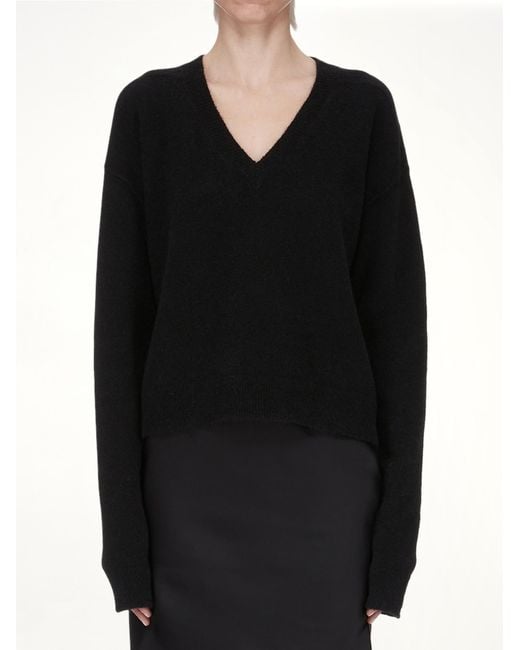 Rick Owens 22SS  V NECK KNIT XS 黒 Hollywood V-Neck in Lightweight Rasato Knit – Antonioli.eu