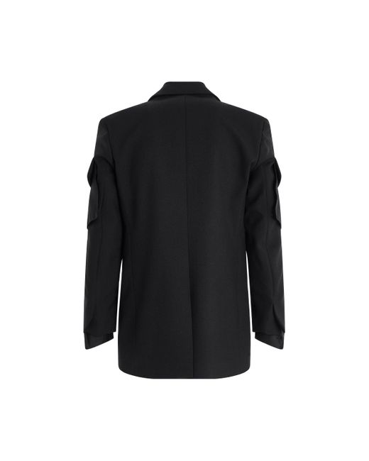 1017 ALYX 9SM Black Pocket Sleeve Blazer, , 100% Polyamide for men