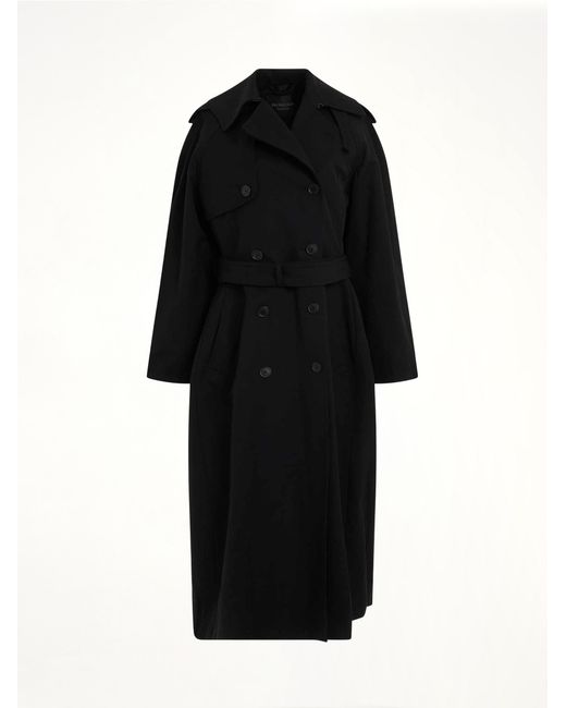 Balenciaga Black Hourglass Trench Coat