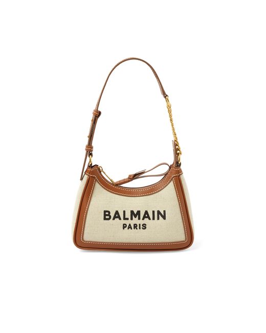 Balmain White B-Army Shoulder Canvas Bag, 100% Cotton