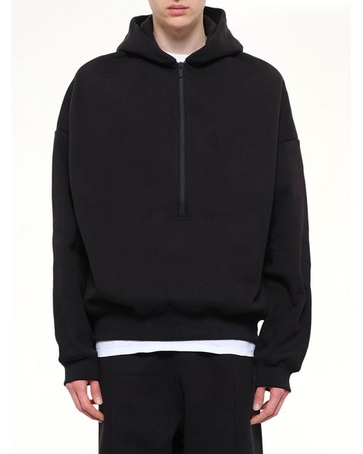 Fear Of God Black Property Lounge Half Zip Hoodie for men