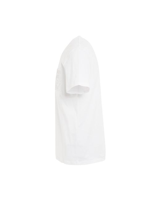 Loewe White Debossed Anagram T-Shirt, , 100% Cotton for men