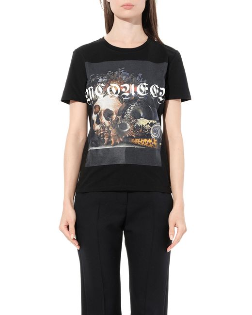 Alexander McQueen Black Still Life Skull T-Shirt, 100% Cotton