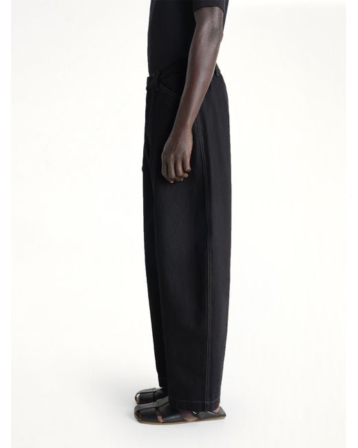 Lemaire Black Maxi Workwear Pants for men