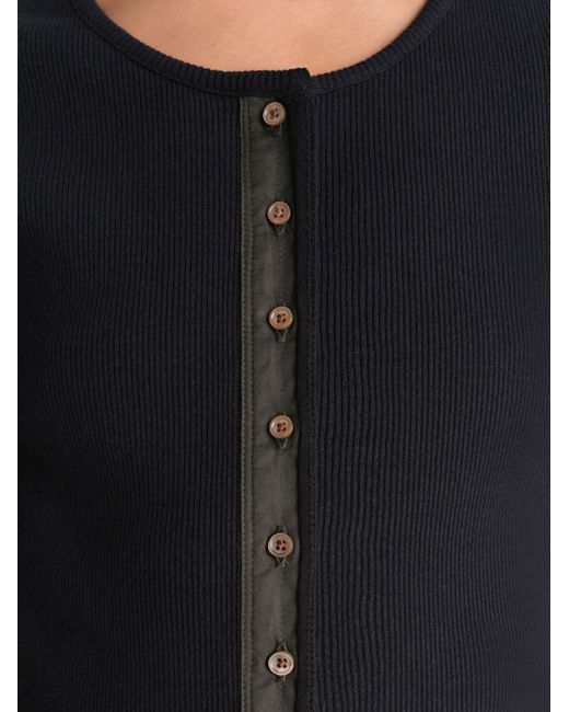 Lemaire Black Fitted Henley