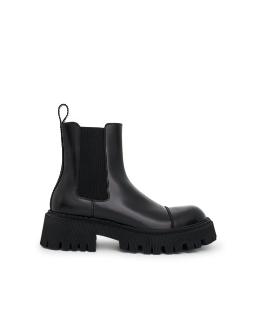 Balenciaga Black Tractor Chelsea Boots, , 100% Rubber for men