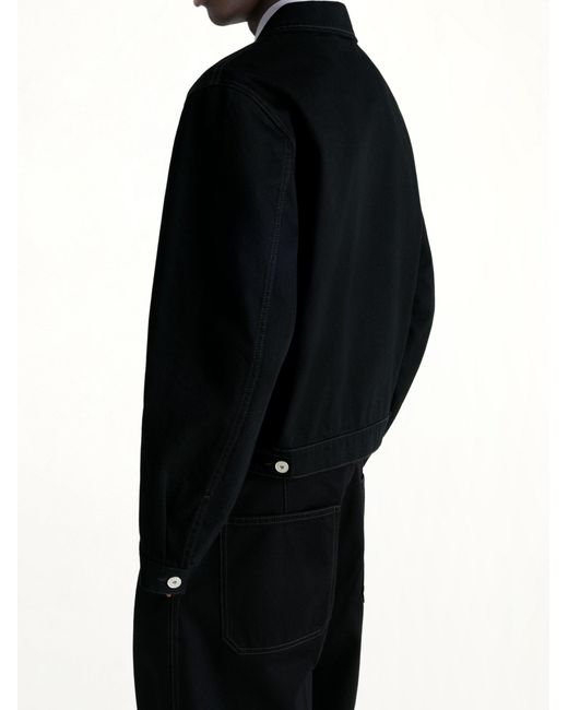 Lemaire Black Trucker Jacket for men