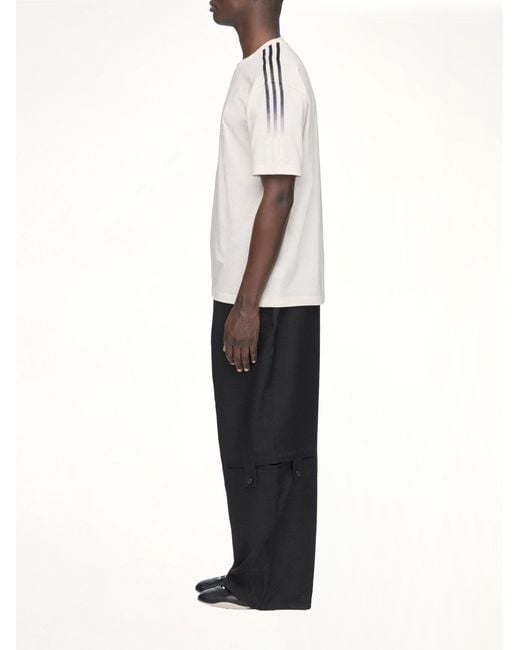 Y-3 White Gradient 3 Stripes T-Shirt for men