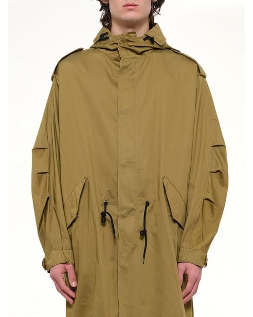 Givenchy Green Military Fishtail Parka for men