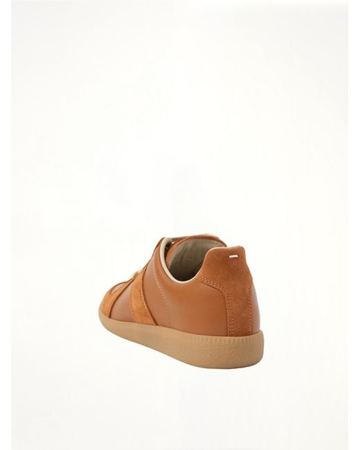 Maison Margiela Brown Replica Sneakers, 100% Calf Leather