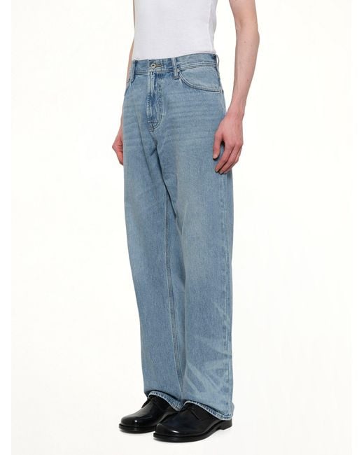 Feng Chen Wang Blue Fcw X Lee Straight Jeans for men