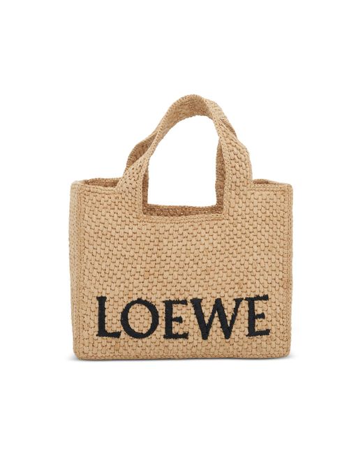Loewe Metallic Small Logo Font Tote Bag