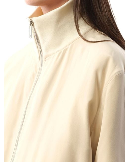 Helmut Lang Natural Silk Zip Bomber Jacket, Long Sleeves, 100% Silk, Size: Small
