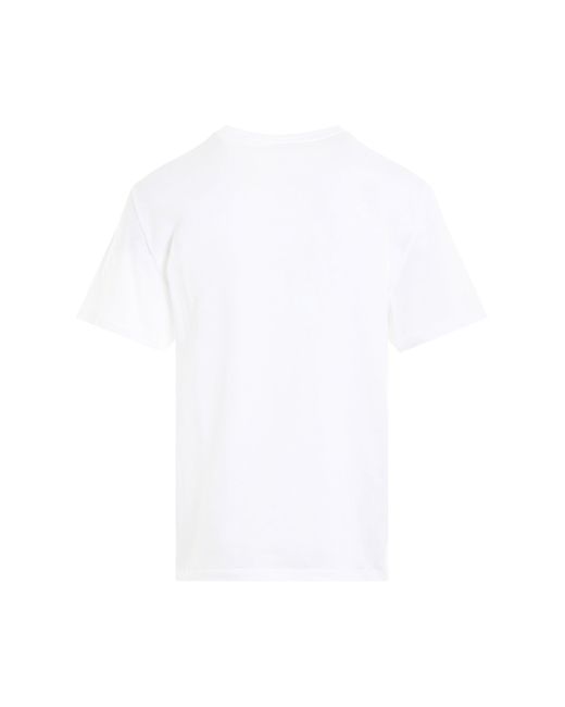 Loewe White 'Anagram Logo Embroidered Relax Fit T-Shirt, Short Sleeves, , 100% Cotton, Size: Small for men