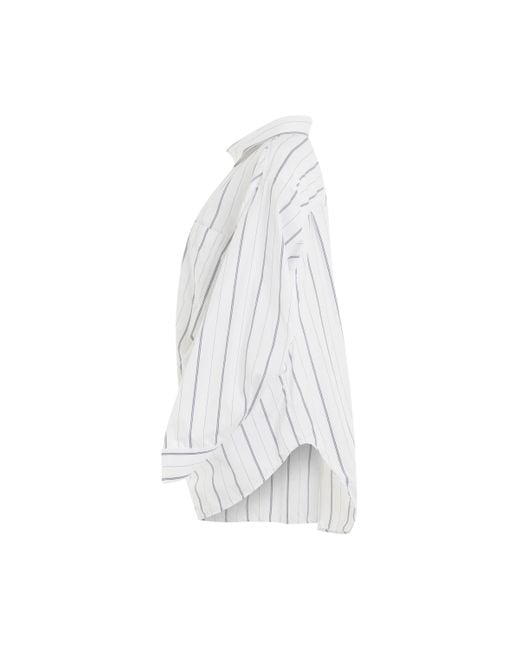 Balenciaga White Stripe Wing Shirt, /, 100% Cotton