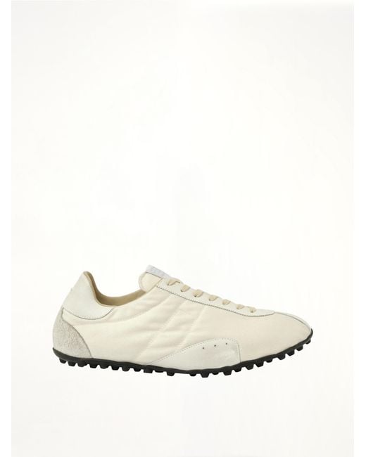Maison Margiela White Sprinters Low Top Sneakers, 100% Cotton