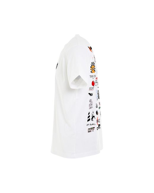 Off-White c/o Virgil Abloh White Off- Slim Short Sleeve T-Shirt, /, 100% Cotton, Size: Large for men