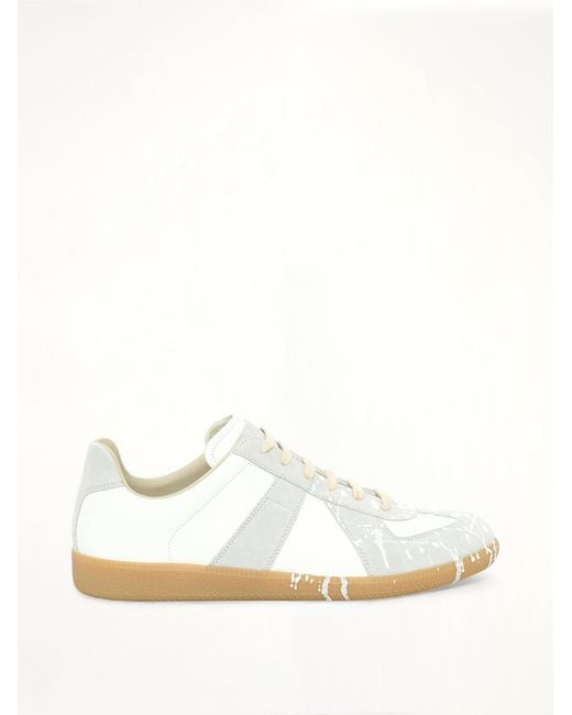 Maison Margiela White Replica Leather Sneaker for men