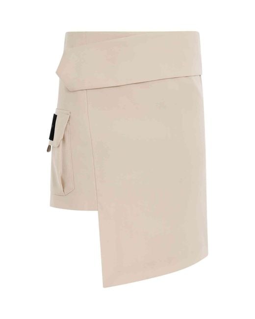 Off-White c/o Virgil Abloh Natural Toybox Dry Wool Pocket Skirt, 100% Wool