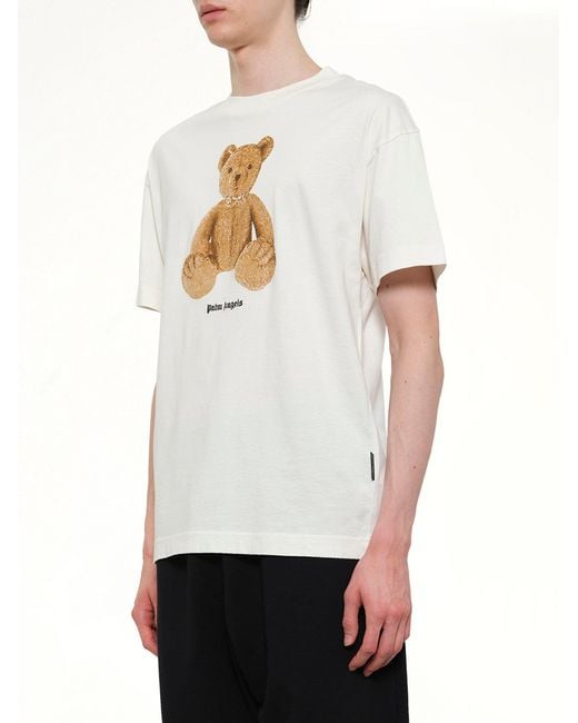 Palm Angels White Bear Regular T-Shirt for men