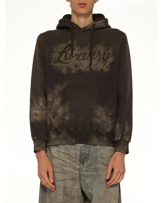 Doublet Black Luxuary Mud Paint Hoodie for men