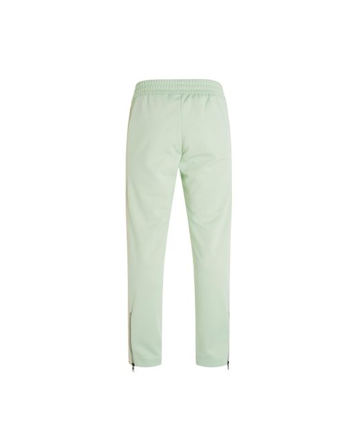 Palm Angels Green 'Classic Logo Track Pants, Mint/Off, 100% Polyester, Size: Small for men