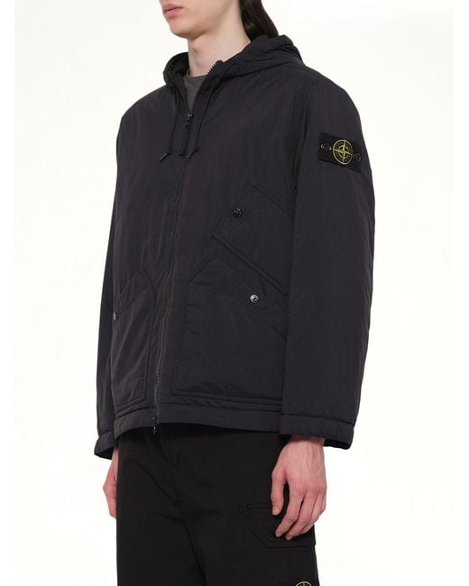 Stone Island Blue 4100018 Ripstop Short Parka for men