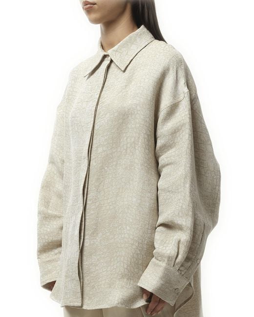 Jacquemus Natural La Chemise Pasadena, Long Sleeves, 100% Cotton