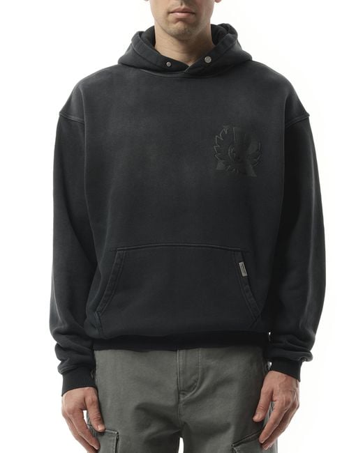 Represent Black X Belstaff Outline Phoenix Hoodie, Long Sleeves, 100% Cotton, Size: Small for men