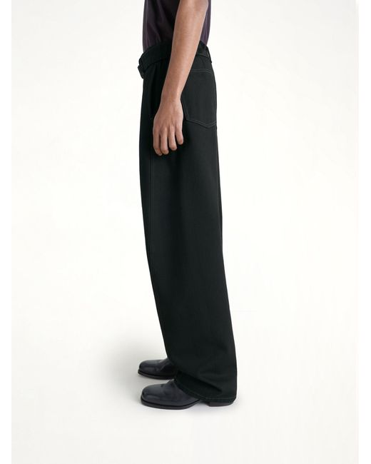 Lemaire Black Twisted Belted Pants for men